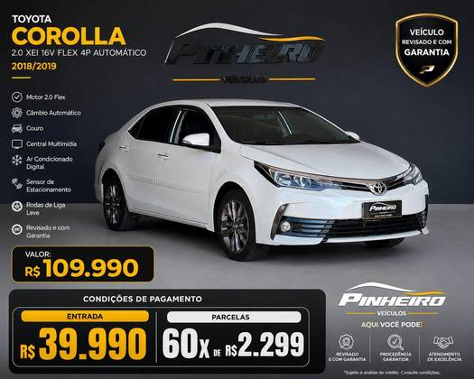 TOYOTA COROLLA 2.0 XEI 16V FLEX 4P AUTOMÁTICO TOYOTA COROLLA 2.0 XEI 16V FLEX 4P AUTOMÁTICO